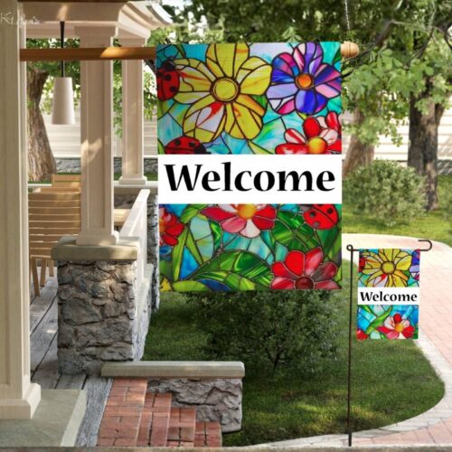 Garden Flag with Stake Holder