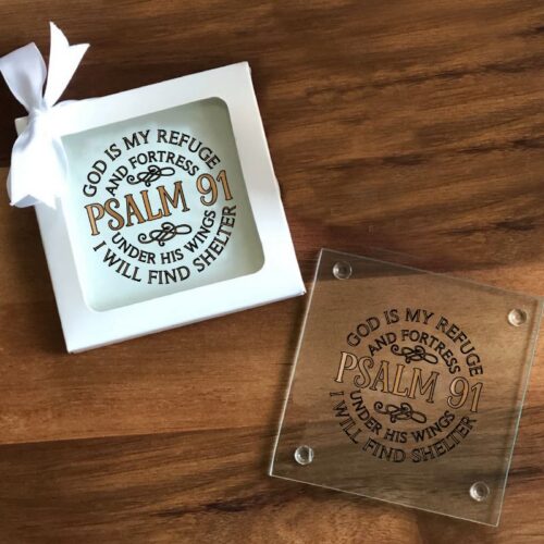 Clear Glass Coaster, 3.5" × 3.5"